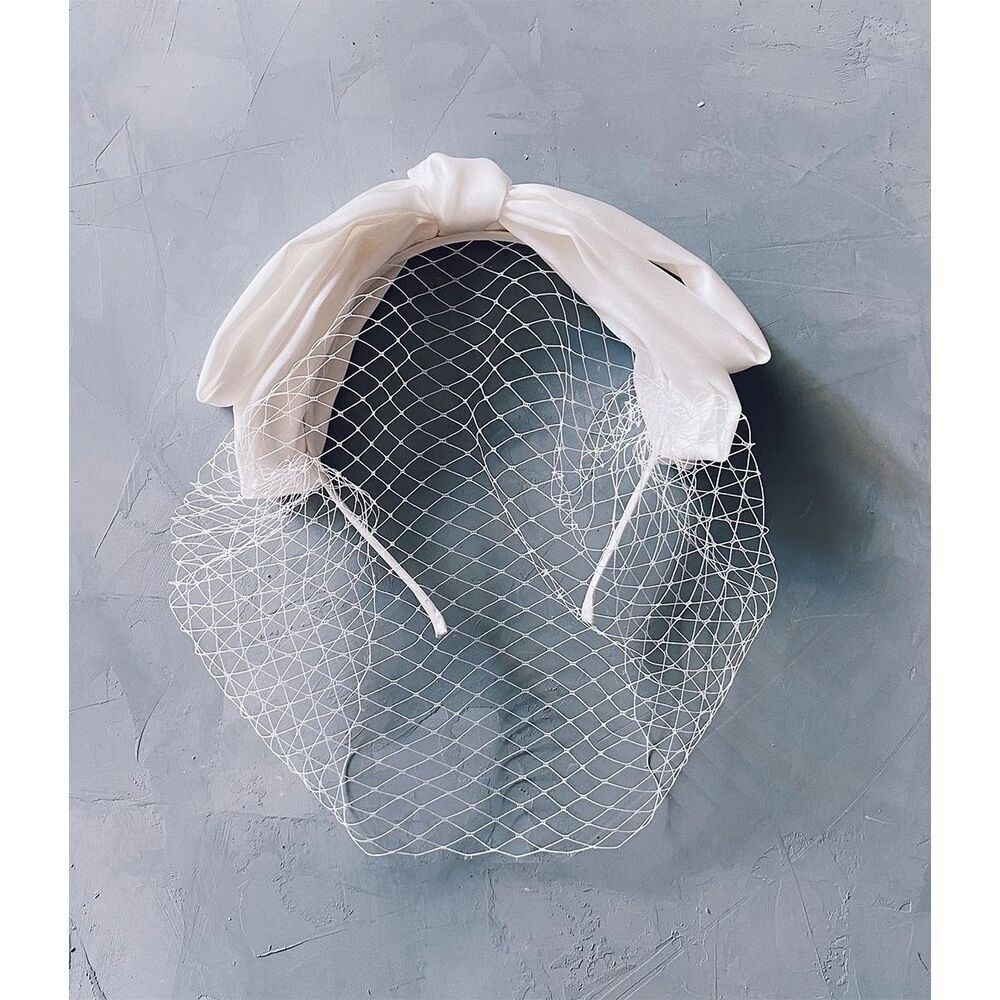 Brand New Kristin Ess Hair Veil Headband Ivory Color Bride Hair Accessories